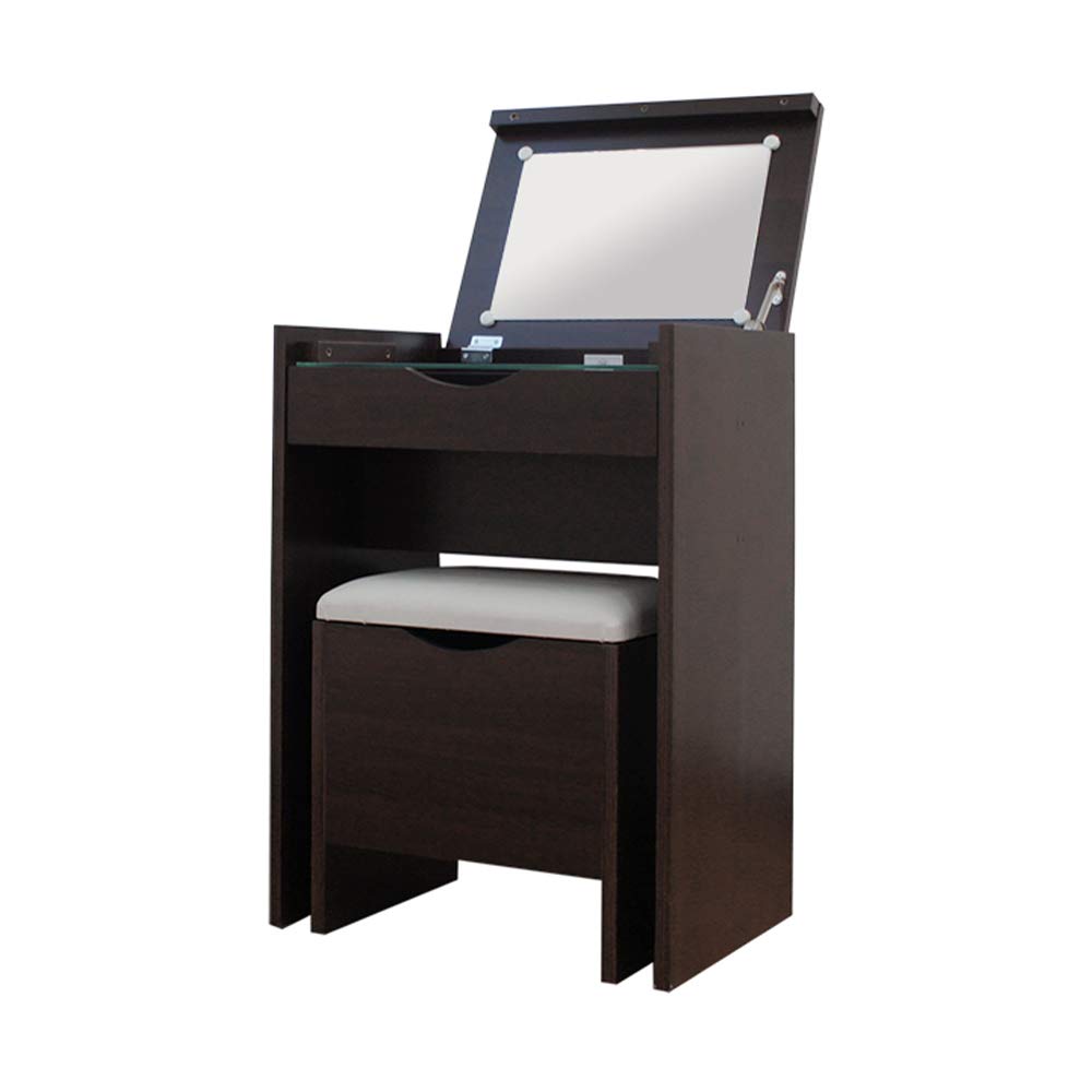 Amazon.co.jp: スツール付ドレッサー (ダークブラウン) 【2口